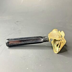 VINTAGE GEM JUNIOR SAFETY RAZOR IN‎ ORIGINAL BOX The Parade Black Gold Tone